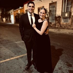 Vintage Zara Black Velvet Evening Gown